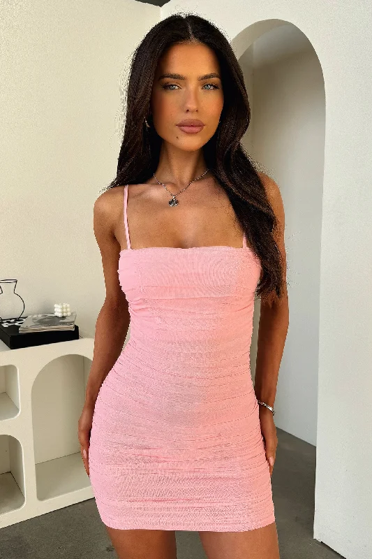 Charcoal Gray Gown Zena Dress - Blush