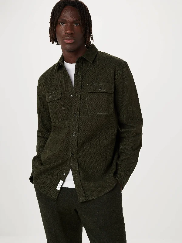 Bold Statement The Heavy Flannel Shirt in Dark Green