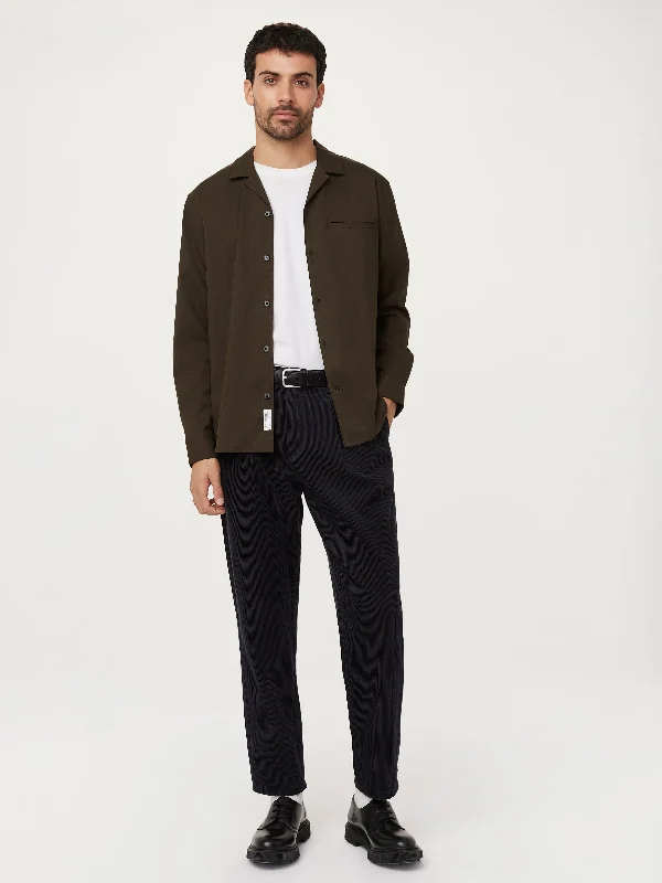 Western Style The Fluid Shirt  in Dark Taupe