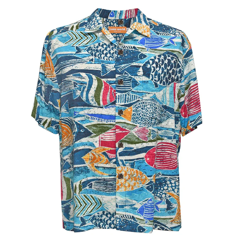 Sophisticated Look Big Men's Retro Shirt - Rainbow Runner
