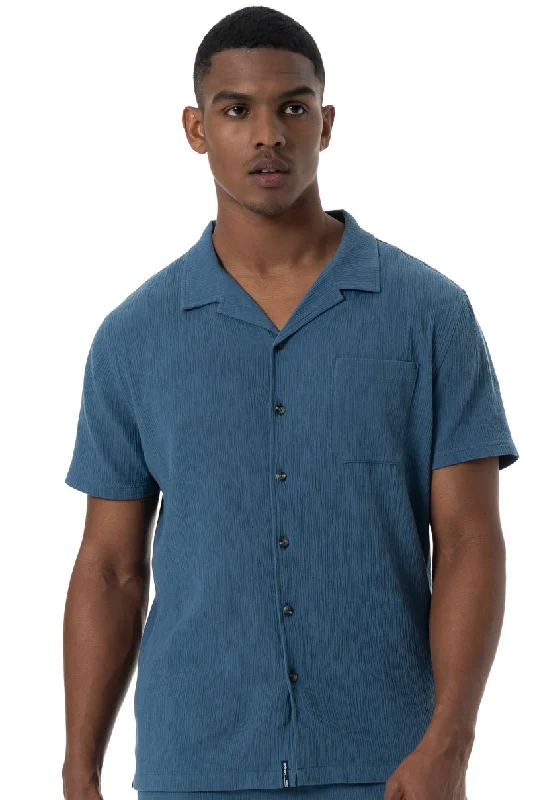 Bold Patterns Crinkle Shirt _ 150424 _ Blue
