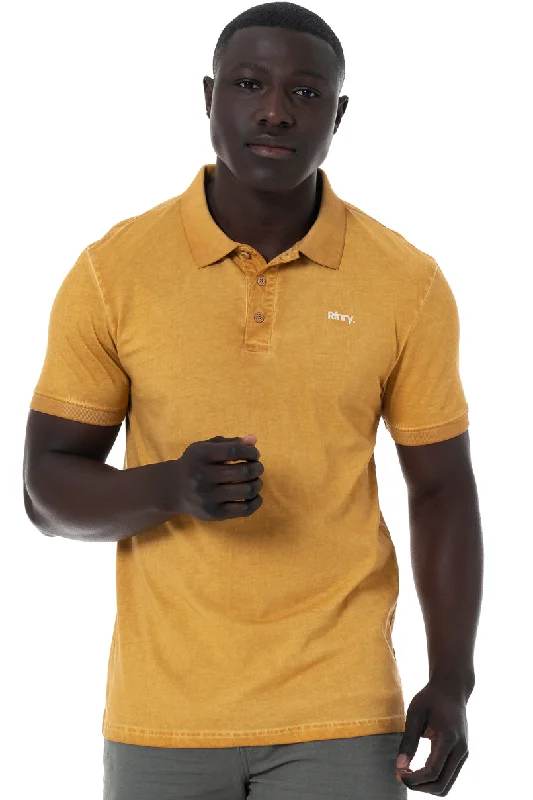Boho Streetwear Dirty Dye Golfer _ 151915 _ Ochre