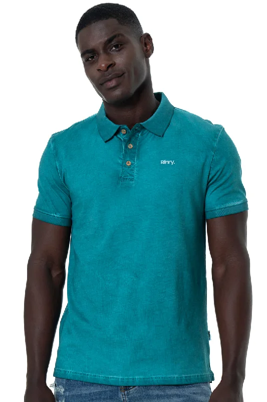 Earthy Tones Dirty Dye Golfer _ 151915 _ Teal