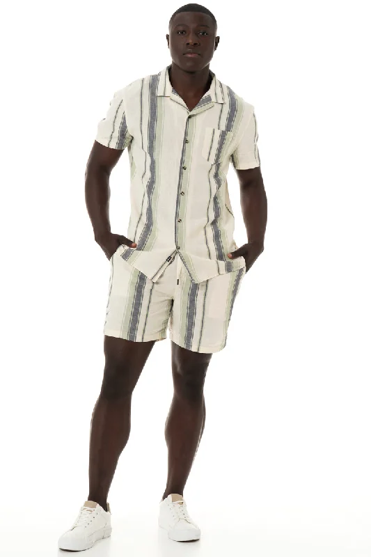 Rugged Style Linen Shirt _ 150421 _ Off White