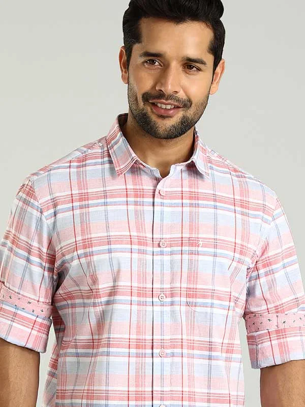 Aesthetic Casual Men Checked Full Sleeve Cotton Shirt