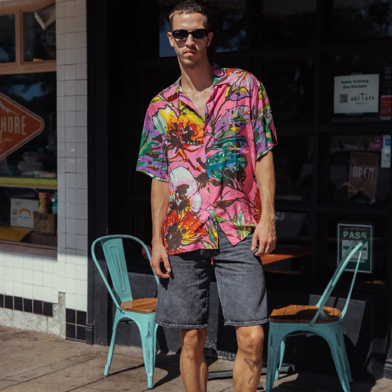 Vintage Essentials 'Akala (Pink) Men's Retro Shirt - Marseille