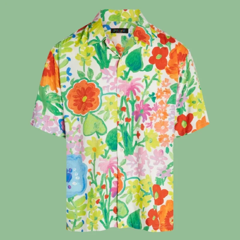 Streetwear Luxe Men's Retro Shirt - May Flowers