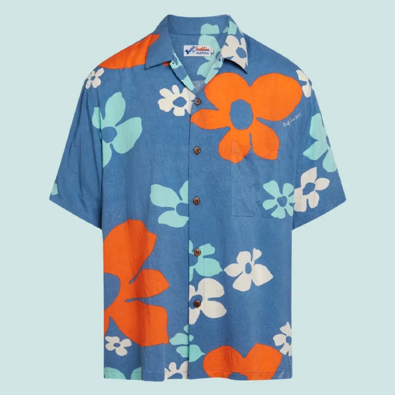 Retro Minimalism Men's Retro Shirt - Tradewinds Retro Blue