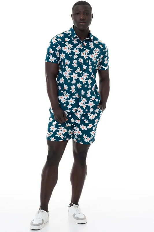 Cyberpunk Outfit Poplin Shirt _ 151698 _ Teal