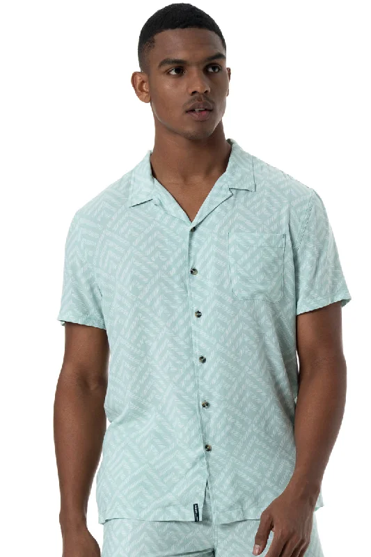 Classic Formal Printed Shirt _ 150423 _ Sage
