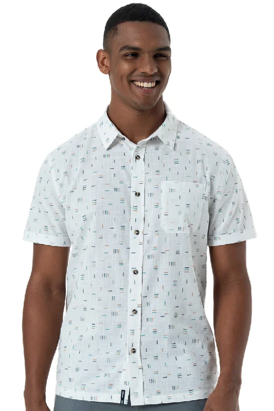 Skateboard Style Printed Shirt _ 150428 _ Optic White