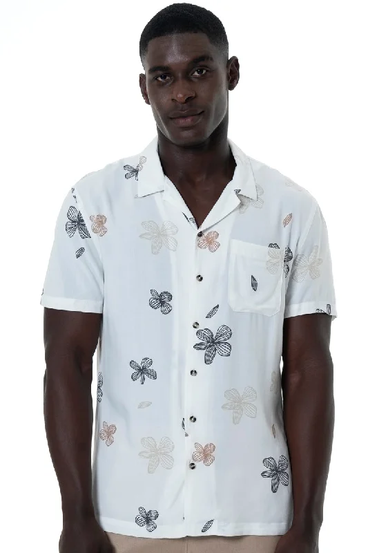 Futuristic Minimalism Printed Shirt _ 154510 _ Off White