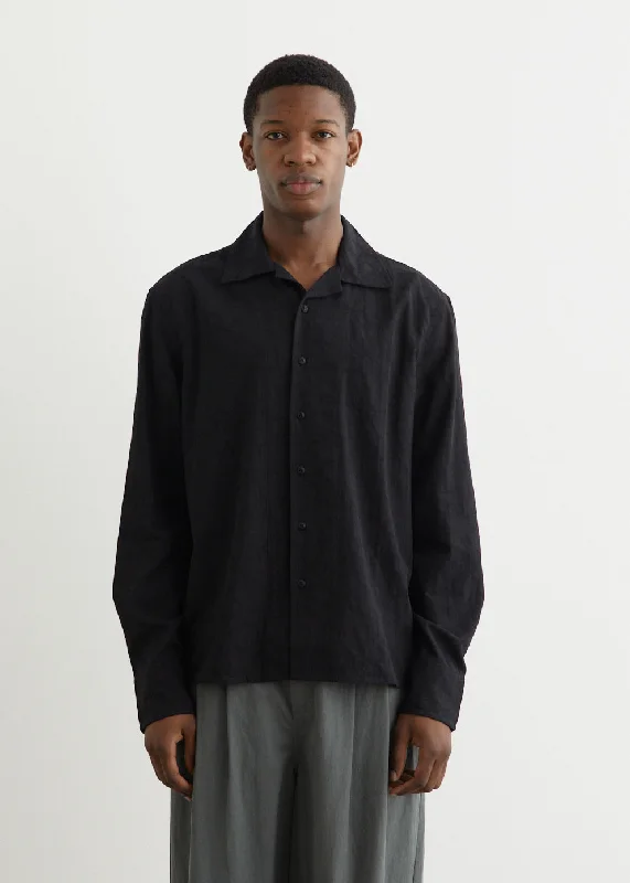 Athleisure Wear Soulsonic Long Sleeve Camp Collar Shirt