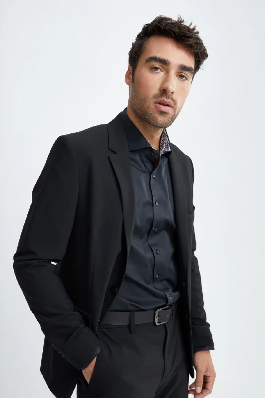 Fashion Forward Black Stretch Performance Blazer