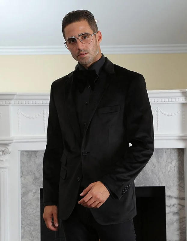 Functional Fashion Black Velvet Party Blazer