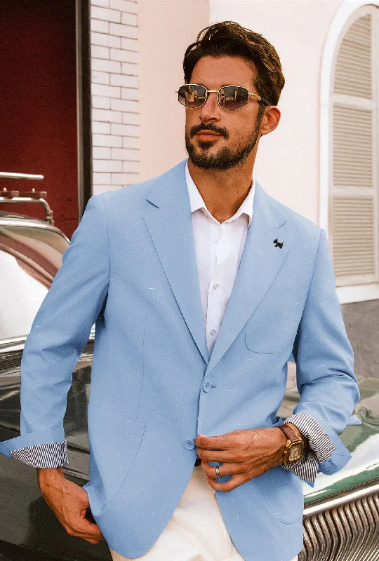 Minimalist Aesthetic Men Notch Lapel Blazer Coat Casual Two-Button Back Slit Suit Coat