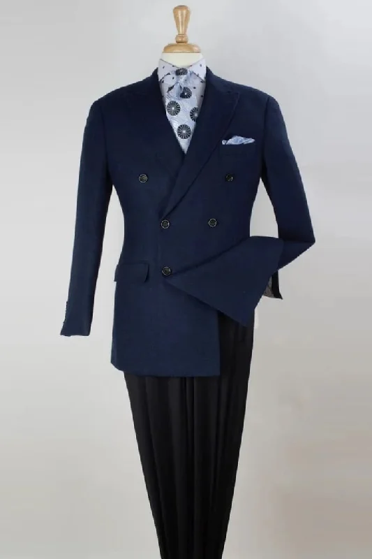Vintage Modern Mens Blazer - Cheap Priced Mens Sport Coat -Mens Classic Fit Double Breasted Sport Coat Blazer In Navy Vintage Modern Mens Blazer - Cheap Priced Mens Sport Coat -Mens Classic Fit Double Breasted Sport Coat Blazer In Navy