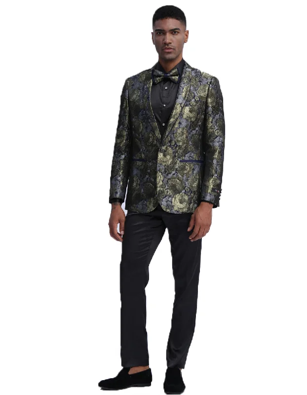 Tailored Chic Mens Empire Gold Sparkle Prom Blazer