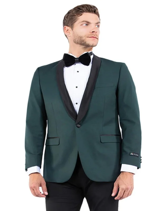 Vintage Essentials Mens One Button Shawl Lapel Hunter Green and Black Dinner Jacket Vintage Essentials Mens One Button Shawl Lapel Hunter Green and Black Dinner Jacket