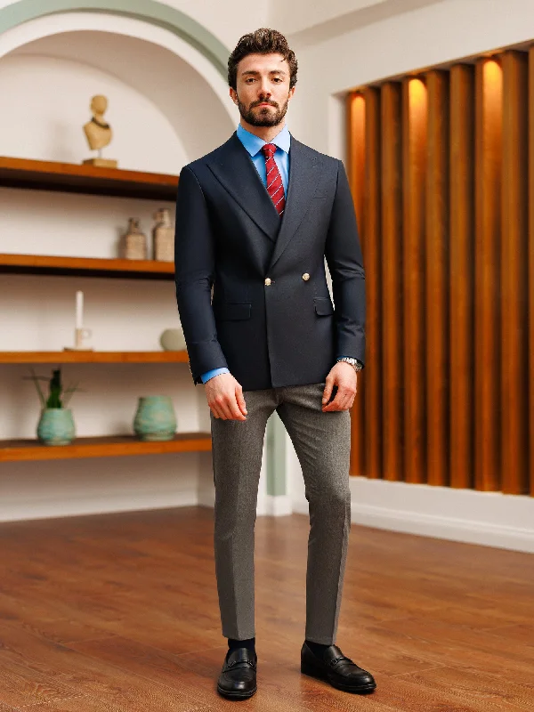 Elegant Outfit Navy Double Breasted Blazer