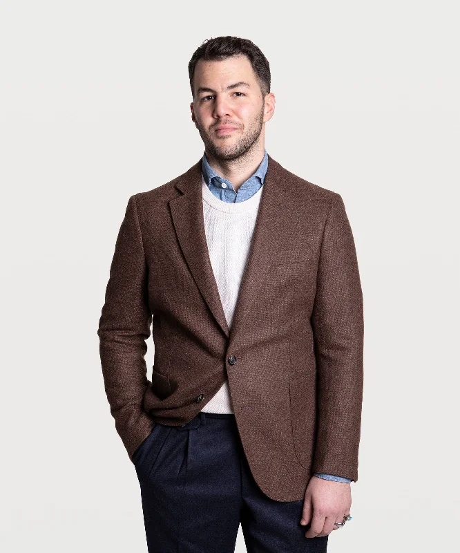 Pastel Aesthetic Wool Cashmere Hopsack Jacket