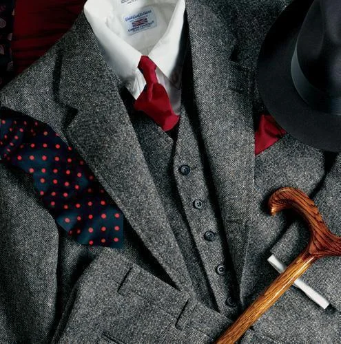 Casual Layers 3-Piece Men's Suit Tweed Plus Size Suit