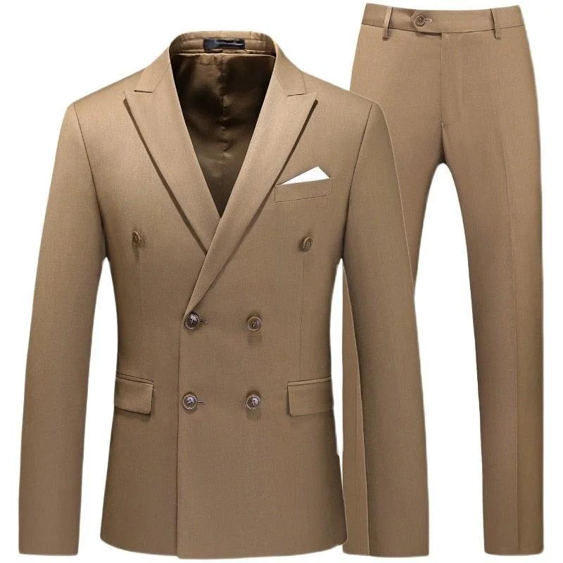 Lounge Wear Casual Double Breasted Suit