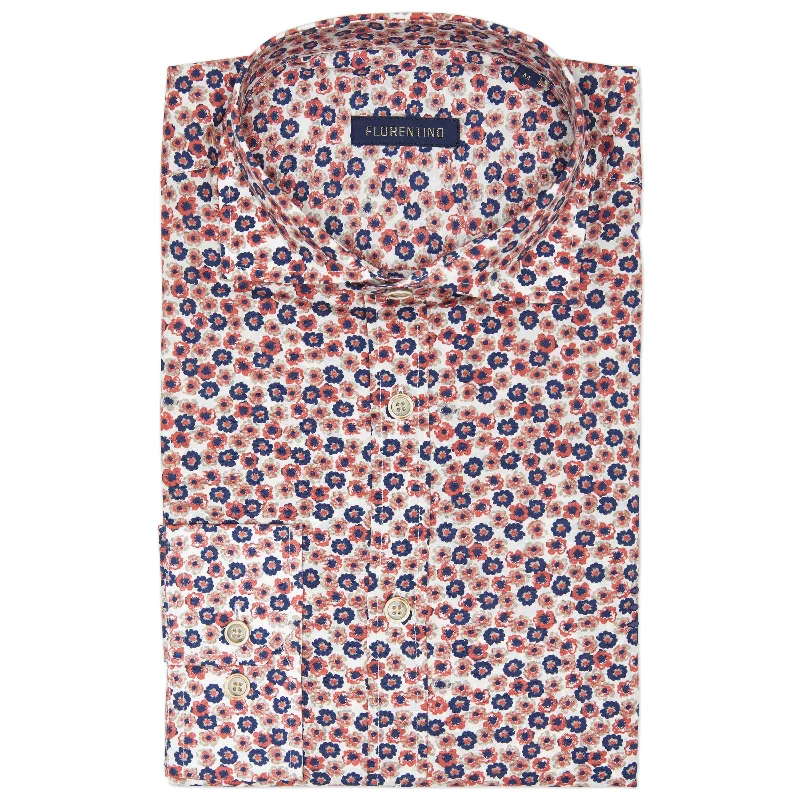 Chic Streetwear Cotton Floral Shirt