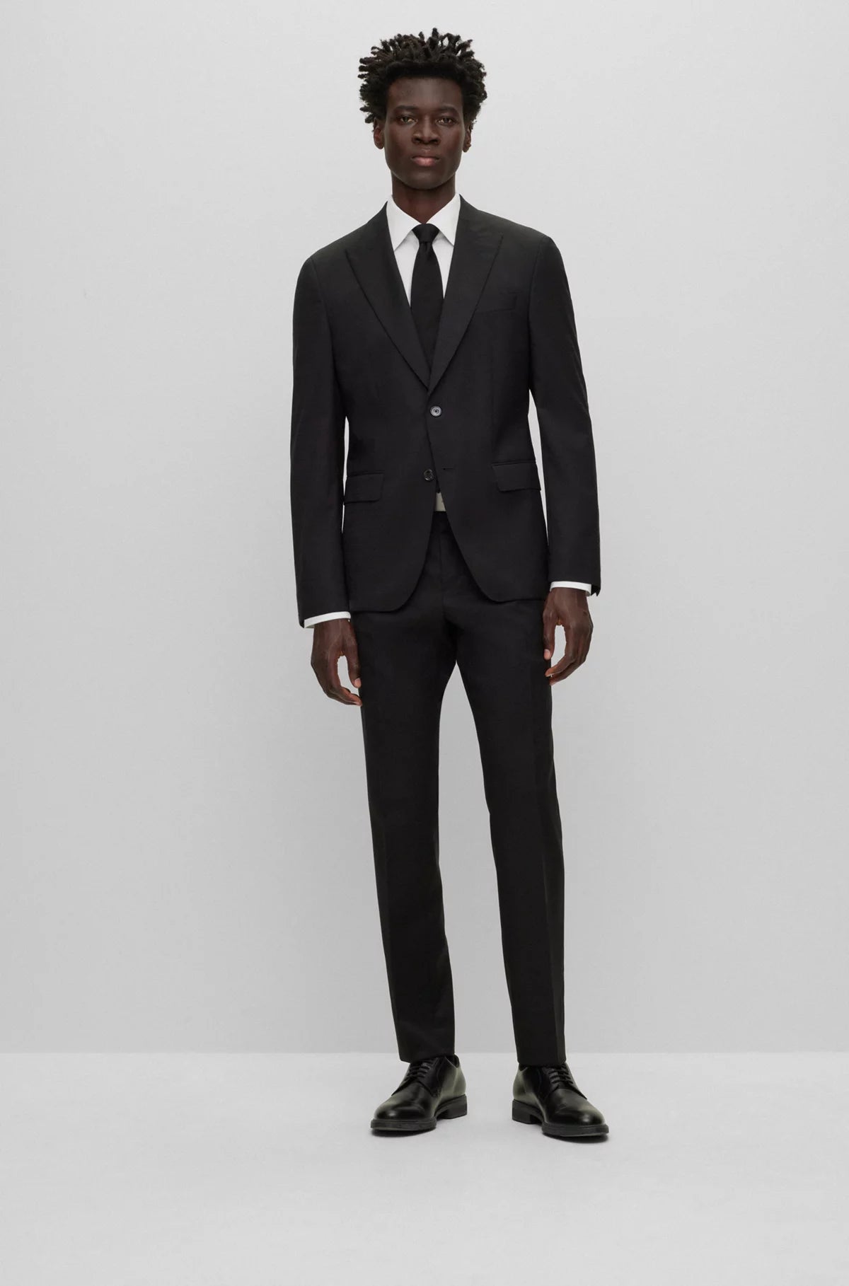 Tailored Chic H-Huge 2 Piece Slim-Fit Suit in Checked Wool Blend 50502464