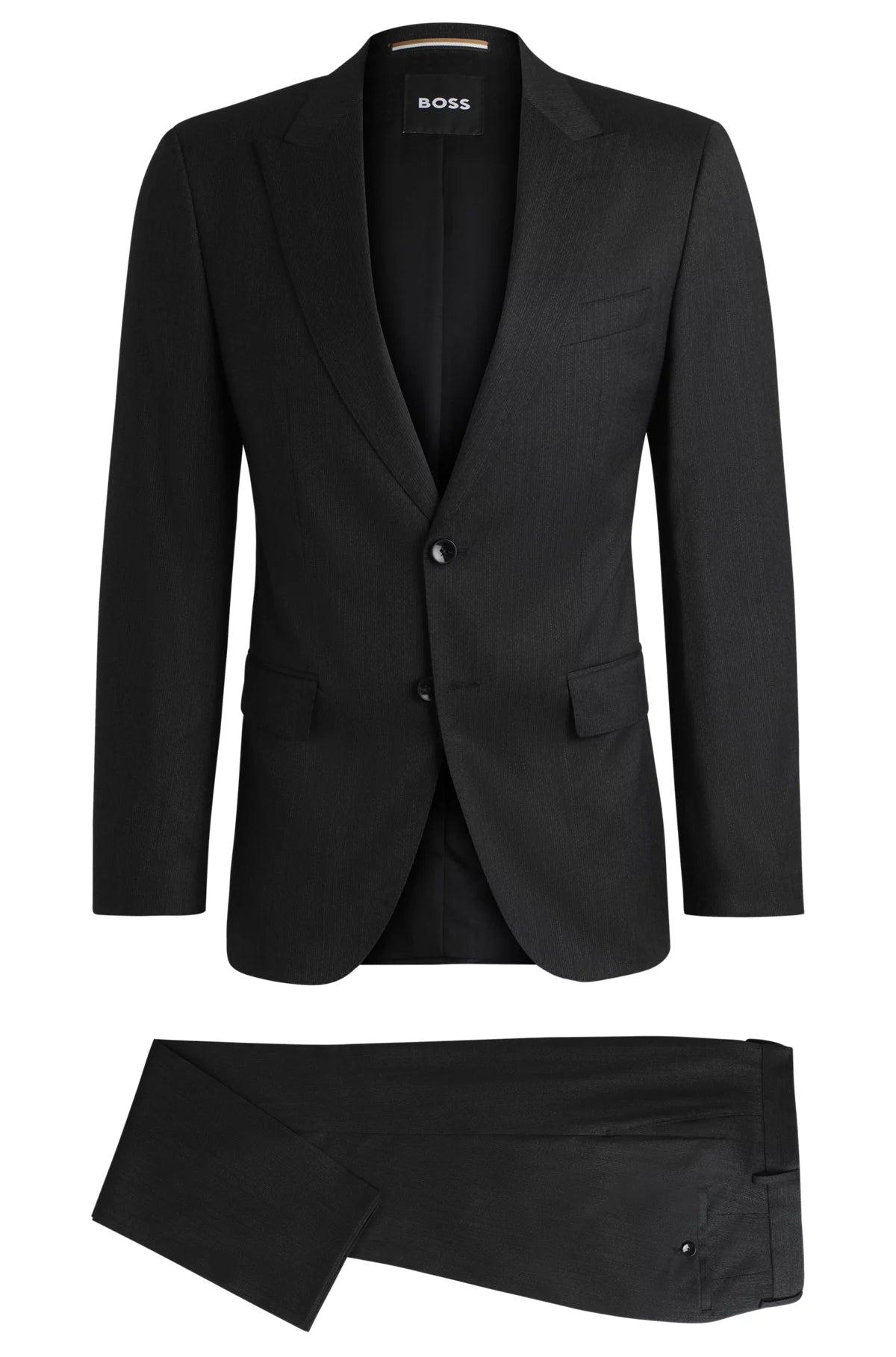Casual Chic H-Huge 2 Piece Slim-Fit Suit in a Micro-Patterned Wool Blend 50528147