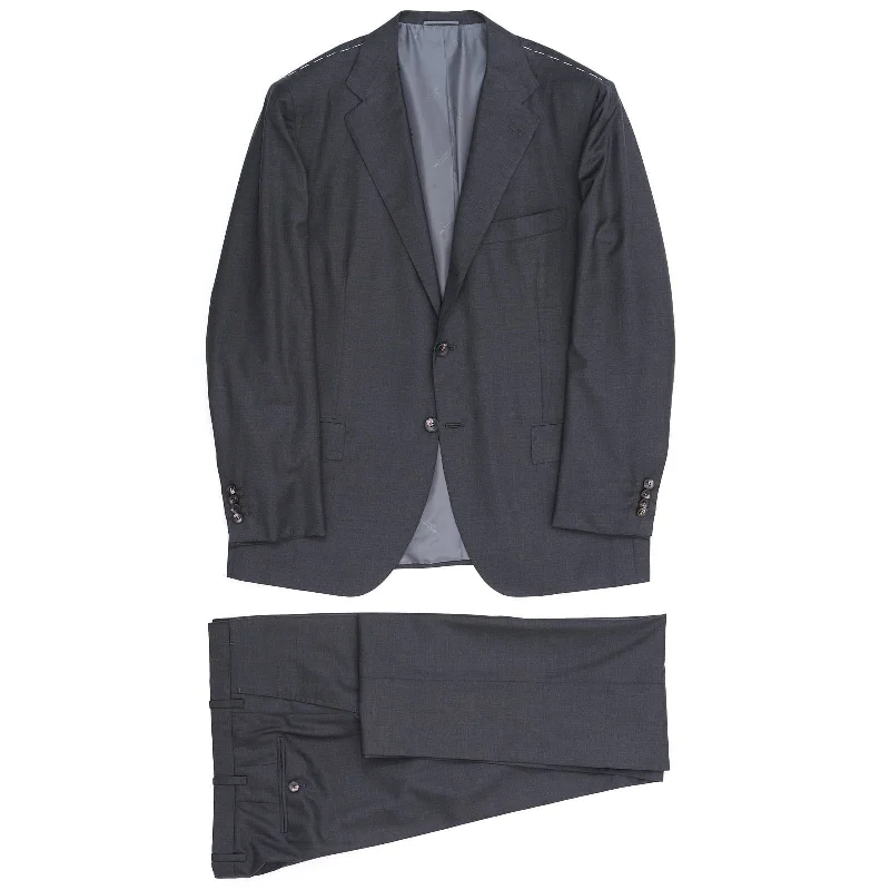 Bold Fashion KITON "EVO" for VANNUCCI Handmade Gray Wool Suit NEW