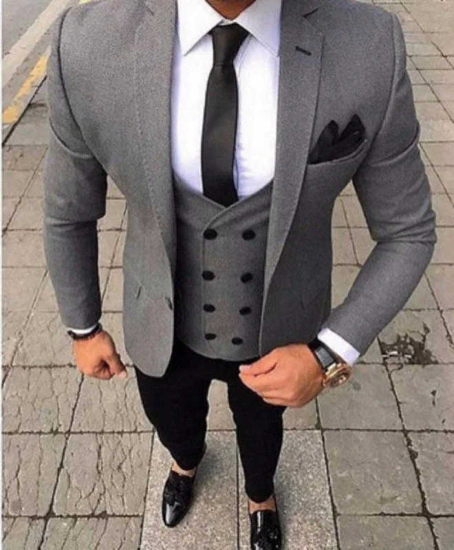 Sleek Tailoring Men's Suit 3 Piece Suit Custom Made Grey