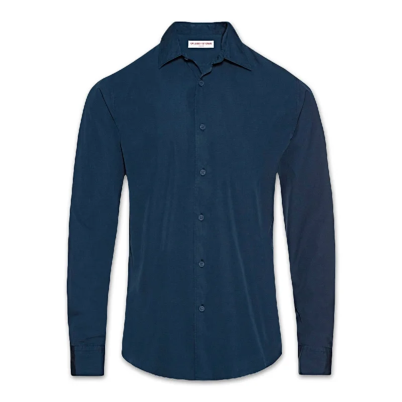 Smart Streetwear Orlebar Brown - Giles GD Tailored Fit Shirt in Blue Slate
