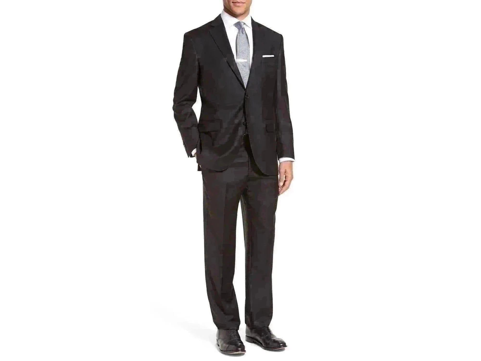 Futuristic Outfit Rainwater's Luxury Collection Stretch Super 140's Wool Classic Fit Suit in Black Futuristic Outfit Rainwater's Luxury Collection Stretch Super 140's Wool Classic Fit Suit in Black