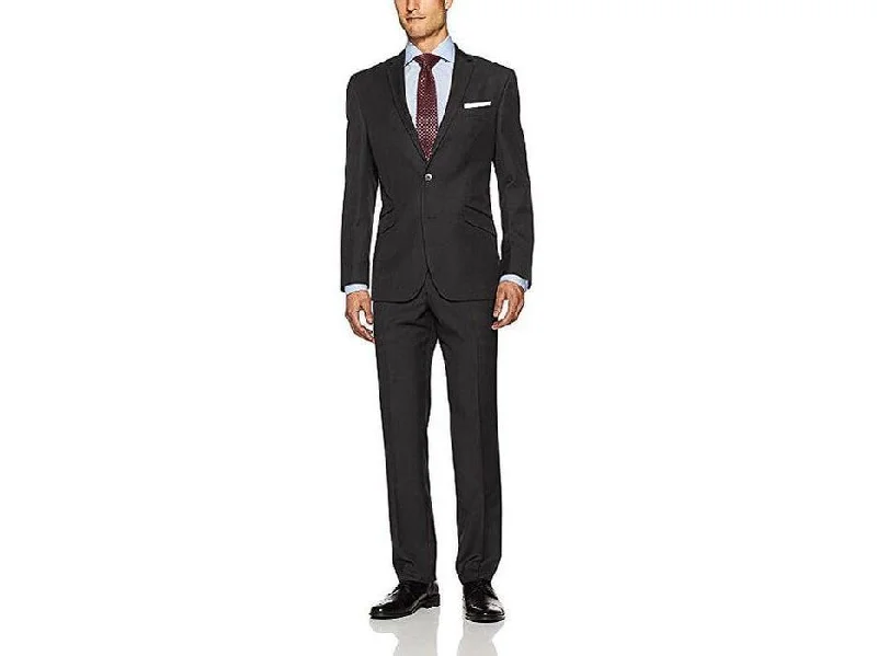 Relaxed Boho Rainwater's Superfine Blend Slim Fit Suit In Black