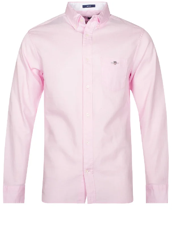 Urban Minimalism Regular Honeycomb Texture Weave Shirt California Pink