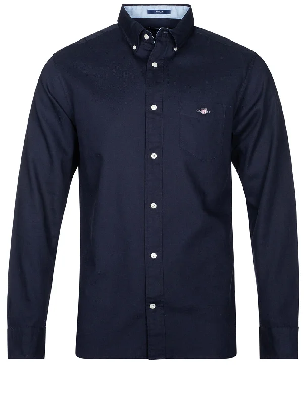 Bold Patterns Regular Honeycomb Texture Weave Shirt Evening Blue