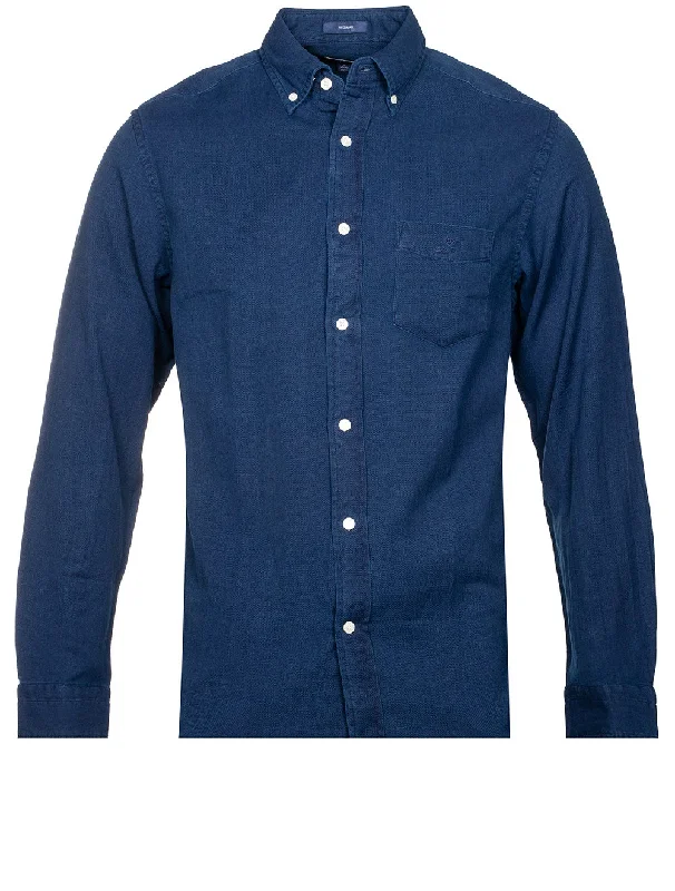 Everyday Minimalism Regular Fit Textured Shirt Dark Indigo