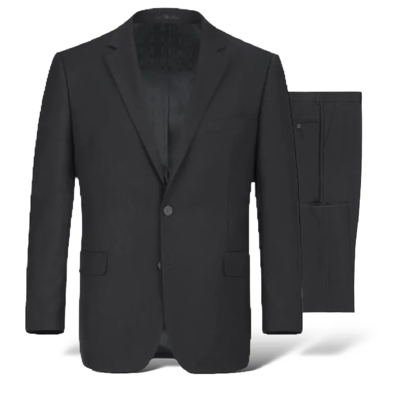 Urban Explorer Mens Modern Classic Fit Suit (Black) Renoir