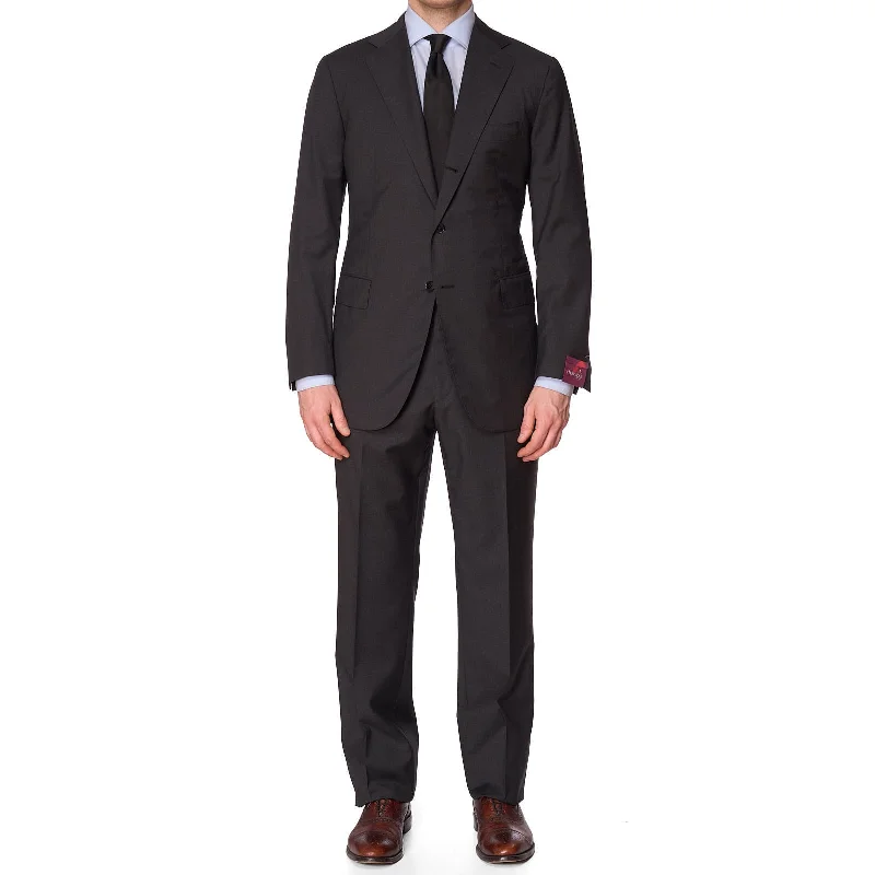 Aesthetic Casual SARTORIA PARTENOPEA Charcoal Gray Wool Super 140's EU 54 US 42