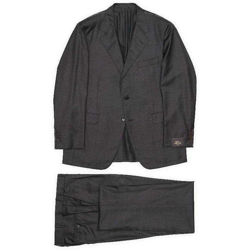 Denim on Denim SARTORIA PARTENOPEA for VANNUCCI Gray Birdseye Wool Suit EU 56 NEW US 46 Denim on Denim SARTORIA PARTENOPEA for VANNUCCI Gray Birdseye Wool Suit EU 56 NEW US 46