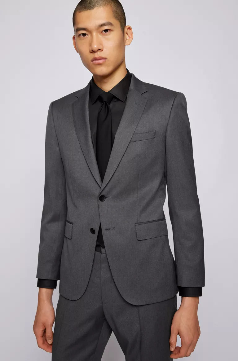 Vintage Modern SINGLE-BREASTED 2 Piece SUIT IN VIRGIN-WOOL SERGE H-Huge/Genius