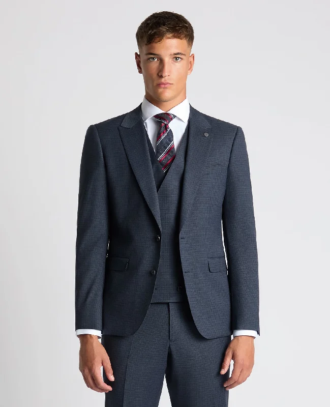 Contemporary Wear Slim Fit Checked Stretch Suit