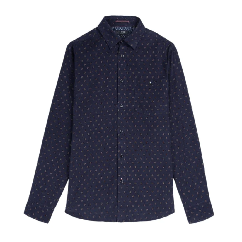 Retro Grunge Ted Baker - SPOONIE Cord Shirt in Navy