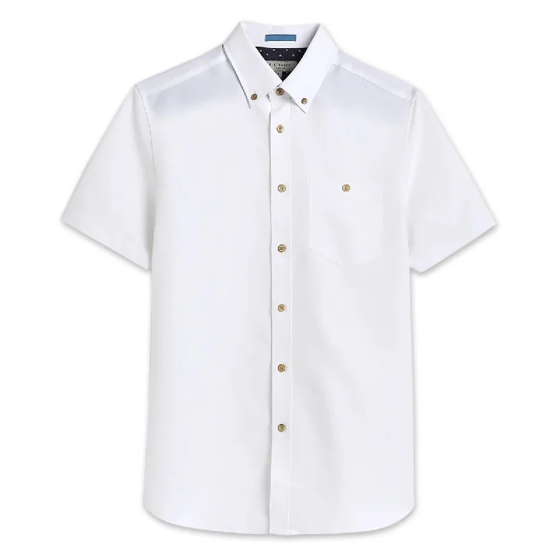 Soft Aesthetic Ted Baker - YASAI SS Oxford Shirt in White