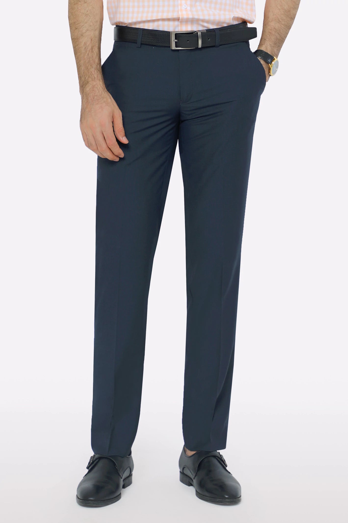 Vintage Modern Blue Smart Fit Formal Trouser