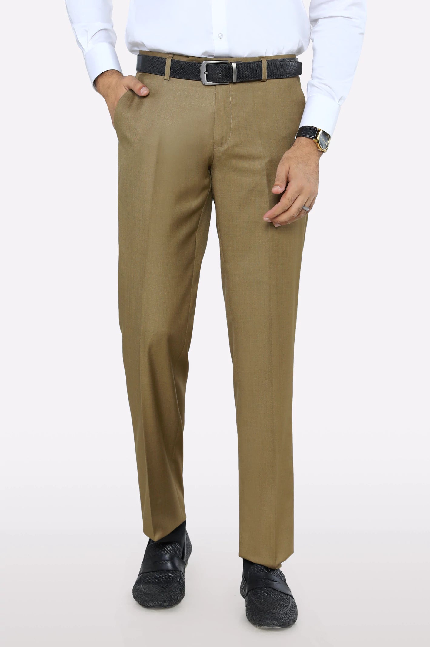 Bold Statement Brown Smart Fit Formal Trouser
