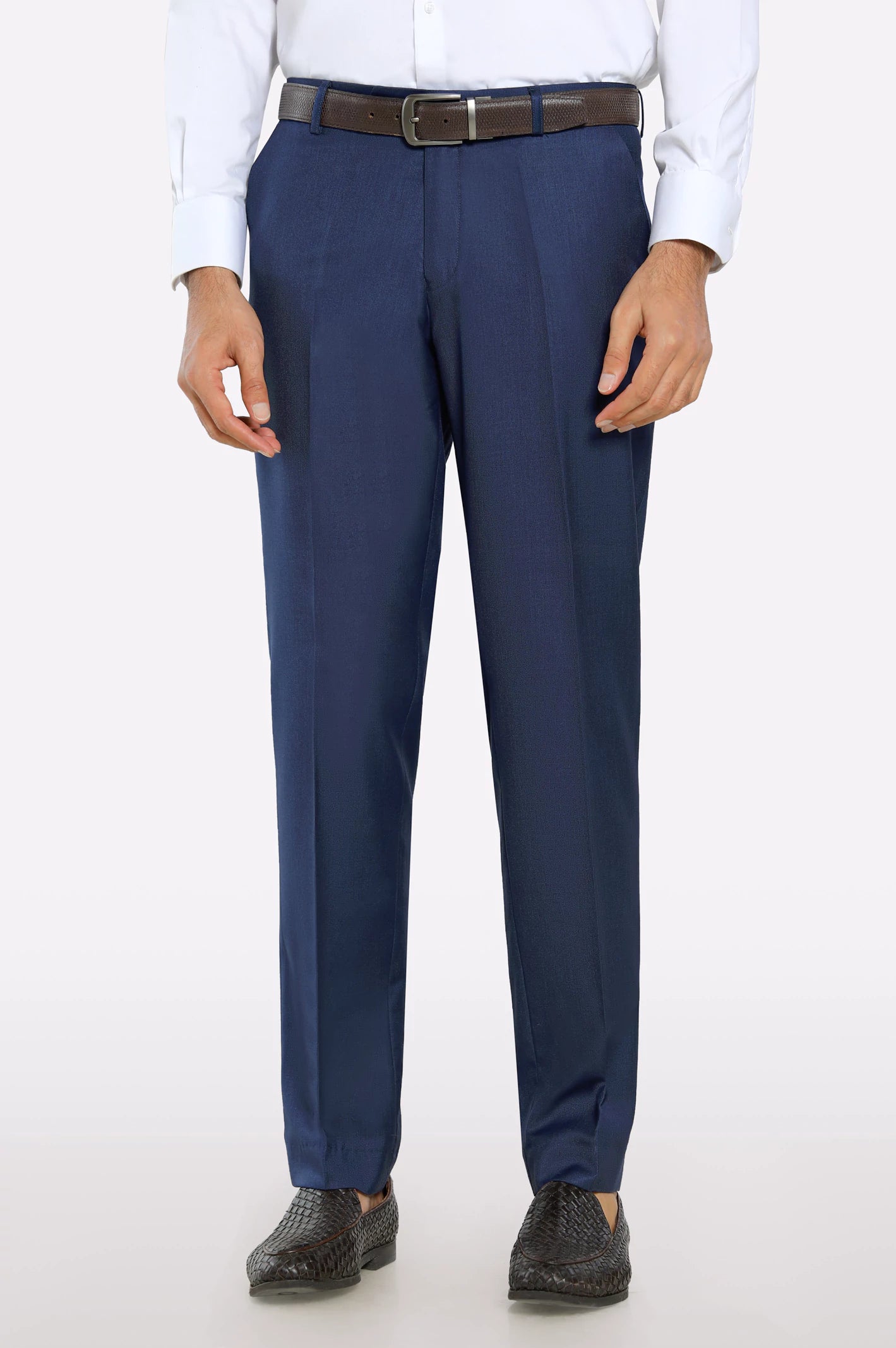 Timeless Elegance Navy Blue Smart Fit Formal Trouser