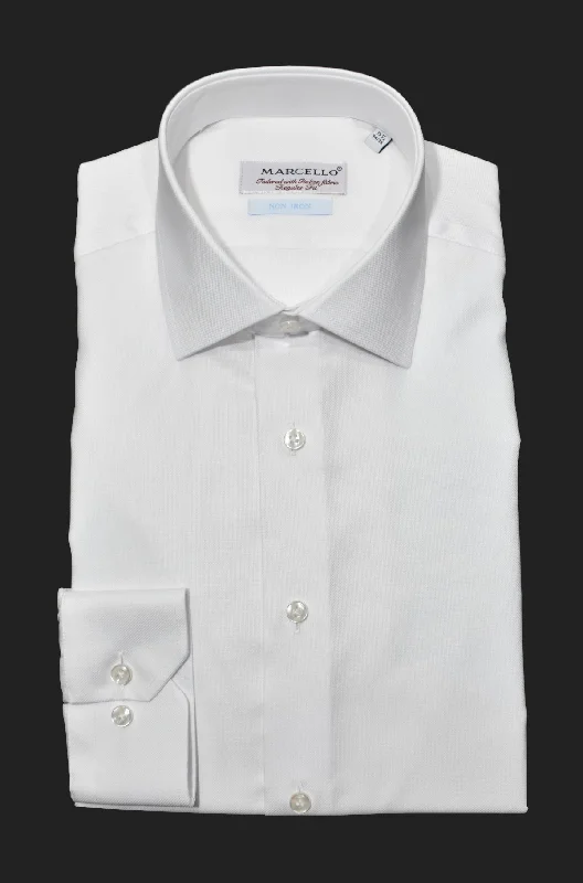 Softcore Fashion DS100W White Fine Piquet Dress Shirt