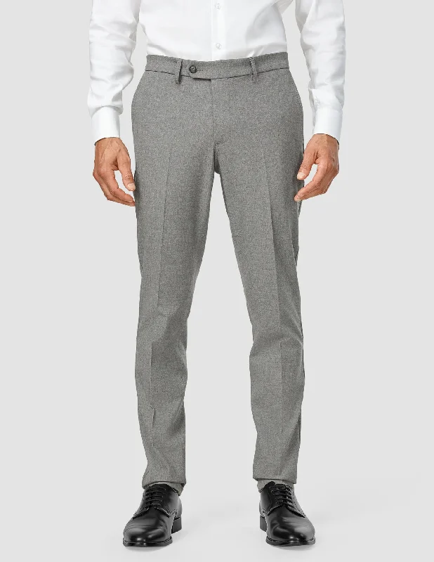 Structured Fashion Essential Suit Pants Slim Dark Grey Melange